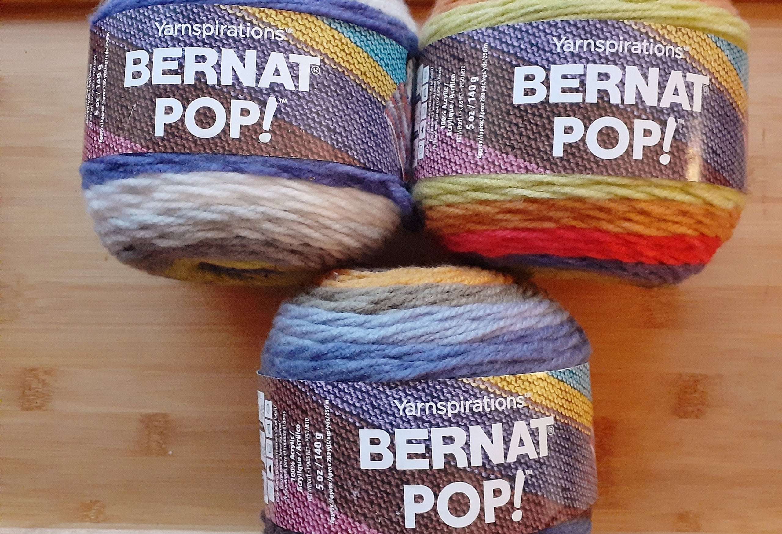 Bernat Pop Self Striping Yarn 5 oz 280 yards
