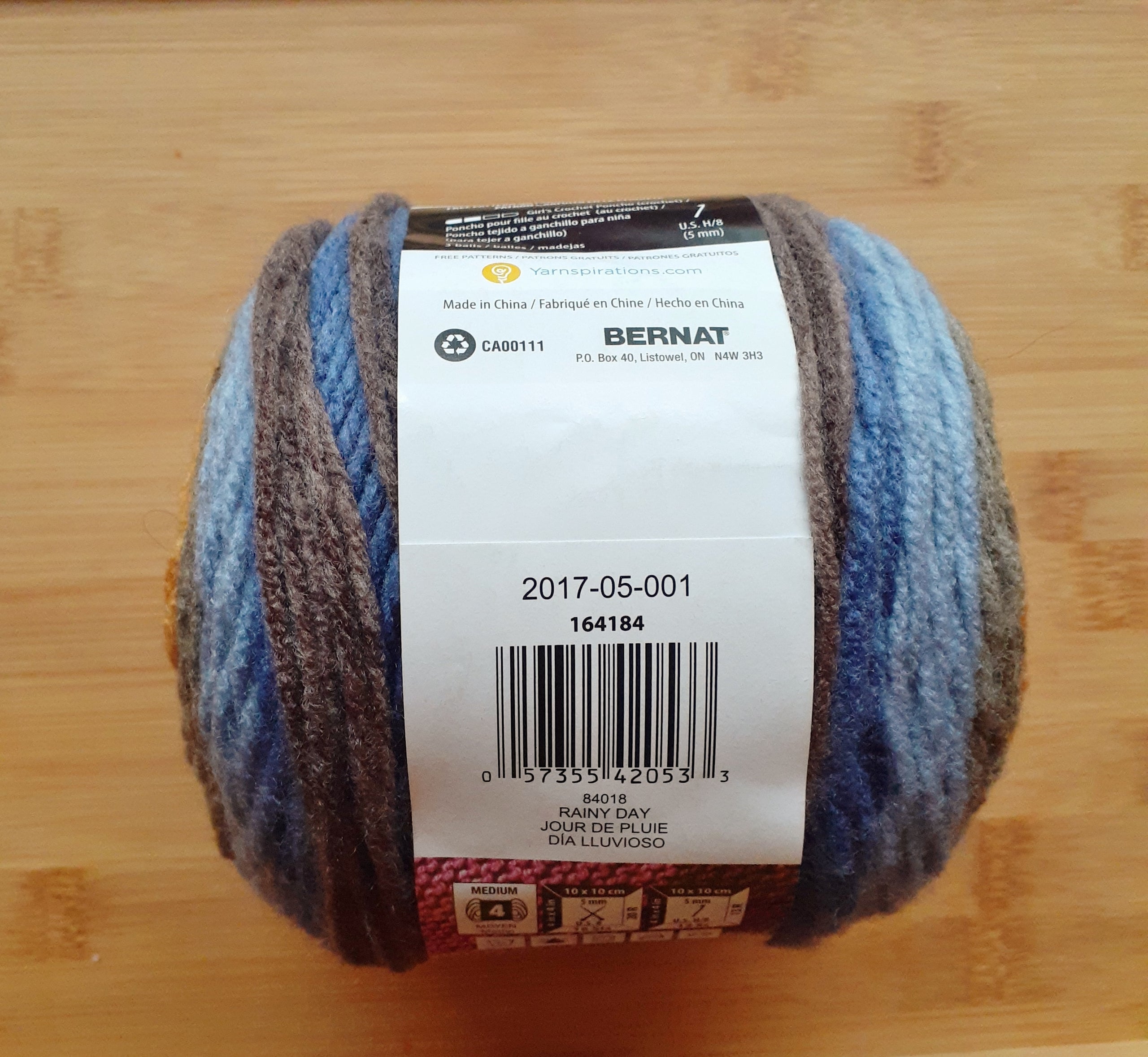Bernat Pop Self Striping Yarn 5 oz 280 yards